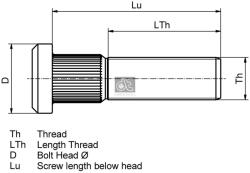 DT Spare Parts Bolt roata DT Spare Parts 2.65191 (2.65191)