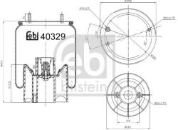 Febi Bilstein Burduf, suspensie pneumatica FEBI BILSTEIN 40329 (40329)