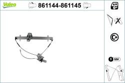 VALEO Mecanism actionare geam VALEO 861145 (861145)