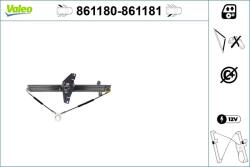VALEO Mecanism actionare geam VALEO 861181 (861181)