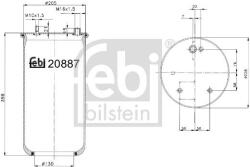 Febi Bilstein Burduf, suspensie pneumatica FEBI BILSTEIN 20887 (20887)