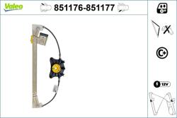 VALEO Mecanism actionare geam VALEO 851176 (851176)