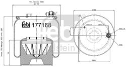 Febi Bilstein Burduf, suspensie pneumatica FEBI BILSTEIN 177168 (177168)