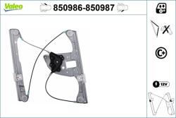 VALEO Mecanism actionare geam VALEO 850986 (850986)