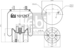 Febi Bilstein Burduf, suspensie pneumatica FEBI BILSTEIN 101267 (101267)
