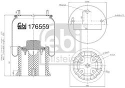 Febi Bilstein Burduf, suspensie pneumatica FEBI BILSTEIN 176559 (176559)