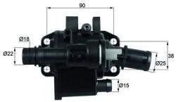 MAHLE Termostat, lichid racire MAHLE TH 42 83 (TH 42 83)