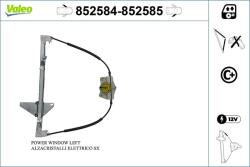 VALEO Mecanism actionare geam VALEO 852584 (852584) - fixbox