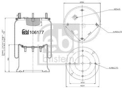 Febi Bilstein Burduf, suspensie pneumatica FEBI BILSTEIN 106177 (106177)