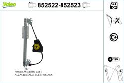 VALEO Mecanism actionare geam VALEO 852522 (852522)