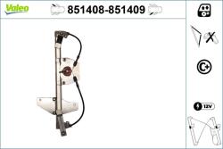 VALEO Mecanism actionare geam VALEO 851408 (851408)