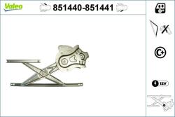 VALEO Mecanism actionare geam VALEO 851440 (851440)