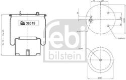 Febi Bilstein Burduf, suspensie pneumatica FEBI BILSTEIN 38319 (38319)