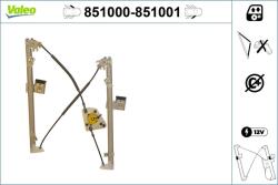 VALEO Mecanism actionare geam VALEO 851000 (851000)