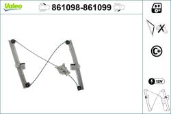 VALEO Mecanism actionare geam VALEO 861099 (861099)