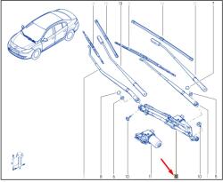 Renault Mecanism stergator parbriz ORIGINAL RENAULT 288000007R (288000007R)