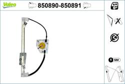 VALEO Mecanism actionare geam VALEO 850890 (850890)