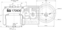 Febi Bilstein Burduf, suspensie pneumatica FEBI BILSTEIN 170930 (170930)