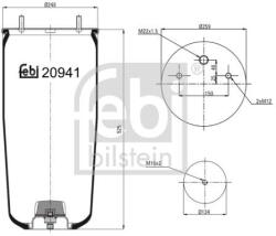 Febi Bilstein Burduf, suspensie pneumatica FEBI BILSTEIN 20941 (20941)