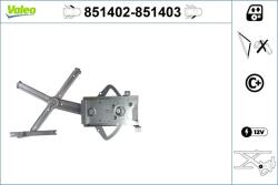 VALEO Mecanism actionare geam VALEO 851402 (851402)