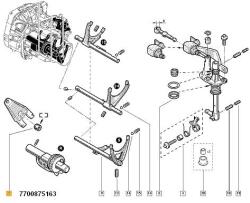 Original Renault Furca decuplare, ambreiaj ORIGINAL RENAULT 7700875163 (7700875163)