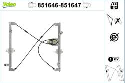 VALEO Mecanism actionare geam VALEO 851646 (851646) - fixbox