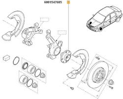 Original Renault Butuc roata ORIGINAL RENAULT 6001547685 (6001547685)