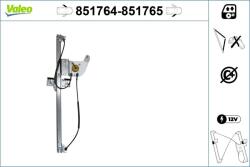 VALEO Mecanism actionare geam VALEO 851764 (851764)