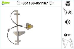 VALEO Mecanism actionare geam VALEO 851166 (851166)