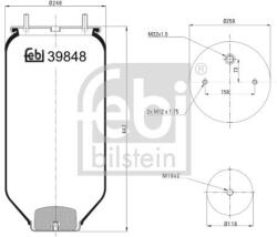 Febi Bilstein Burduf, suspensie pneumatica FEBI BILSTEIN 39848 (39848)