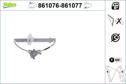 VALEO Mecanism actionare geam VALEO 861076 (861076)