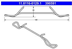 ATE Arc, etrier frana ATE 11.8116-0129.1 (11.8116-0129.1)
