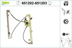 VALEO Mecanism actionare geam VALEO 851202 (851202)