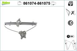 VALEO Mecanism actionare geam VALEO 861075 (861075)