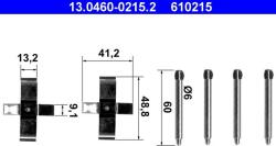 ATE Set accesorii, placute frana ATE 13.0460-0215.2 (13.0460-0215.2)