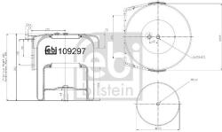 Febi Bilstein Burduf, suspensie pneumatica FEBI BILSTEIN 109297 (109297)