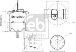 Febi Bilstein Burduf, suspensie pneumatica FEBI BILSTEIN 170807 (170807)