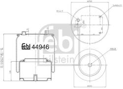 Febi Bilstein Burduf, suspensie pneumatica FEBI BILSTEIN 44946 (44946)
