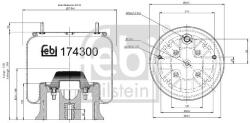 Febi Bilstein Burduf, suspensie pneumatica FEBI BILSTEIN 174300 (174300)