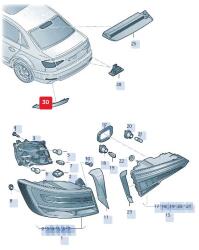 Original Vw Group Reflector, lumina parcare ORIGINAL VW GROUP 8W0945105D (8W0945105D)