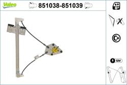 VALEO Mecanism actionare geam VALEO 851038 (851038)