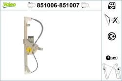VALEO Mecanism actionare geam VALEO 851006 (851006)