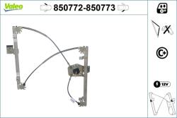 VALEO Mecanism actionare geam VALEO 850772 (850772)
