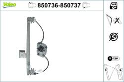 VALEO Mecanism actionare geam VALEO 850736 (850736)