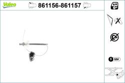 VALEO Mecanism actionare geam VALEO 861157 (861157)