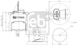 Febi Bilstein Burduf, suspensie pneumatica FEBI BILSTEIN 170805 (170805)