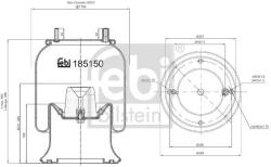 Febi Bilstein Burduf, suspensie pneumatica FEBI BILSTEIN 185150 (185150)