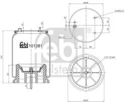 Febi Bilstein Burduf, suspensie pneumatica FEBI BILSTEIN 101281 (101281)