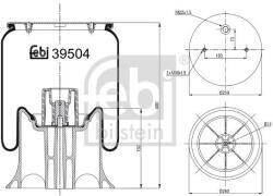 Febi Bilstein Burduf, suspensie pneumatica FEBI BILSTEIN 39504 (39504)