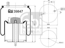 Febi Bilstein Burduf, suspensie pneumatica FEBI BILSTEIN 39847 (39847)
